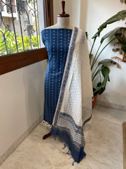 Indigo Handwoven Suit Sets in Pure Cotton - Masakalee