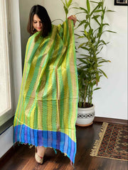 Knot Work Dupatta in Silk - Masakalee