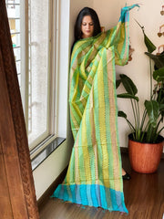 Knot Work Dupatta in Silk - Masakalee