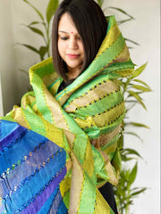 Knot Work Dupatta in Silk - Masakalee