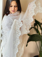 Kota Cotton Dupatta with Cut Work - Masakalee