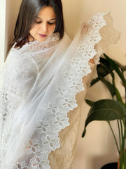 Kota Cotton Dupatta with Cut Work - Masakalee