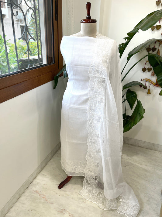 Kota Cotton Suit Set with Cut Work - Masakalee