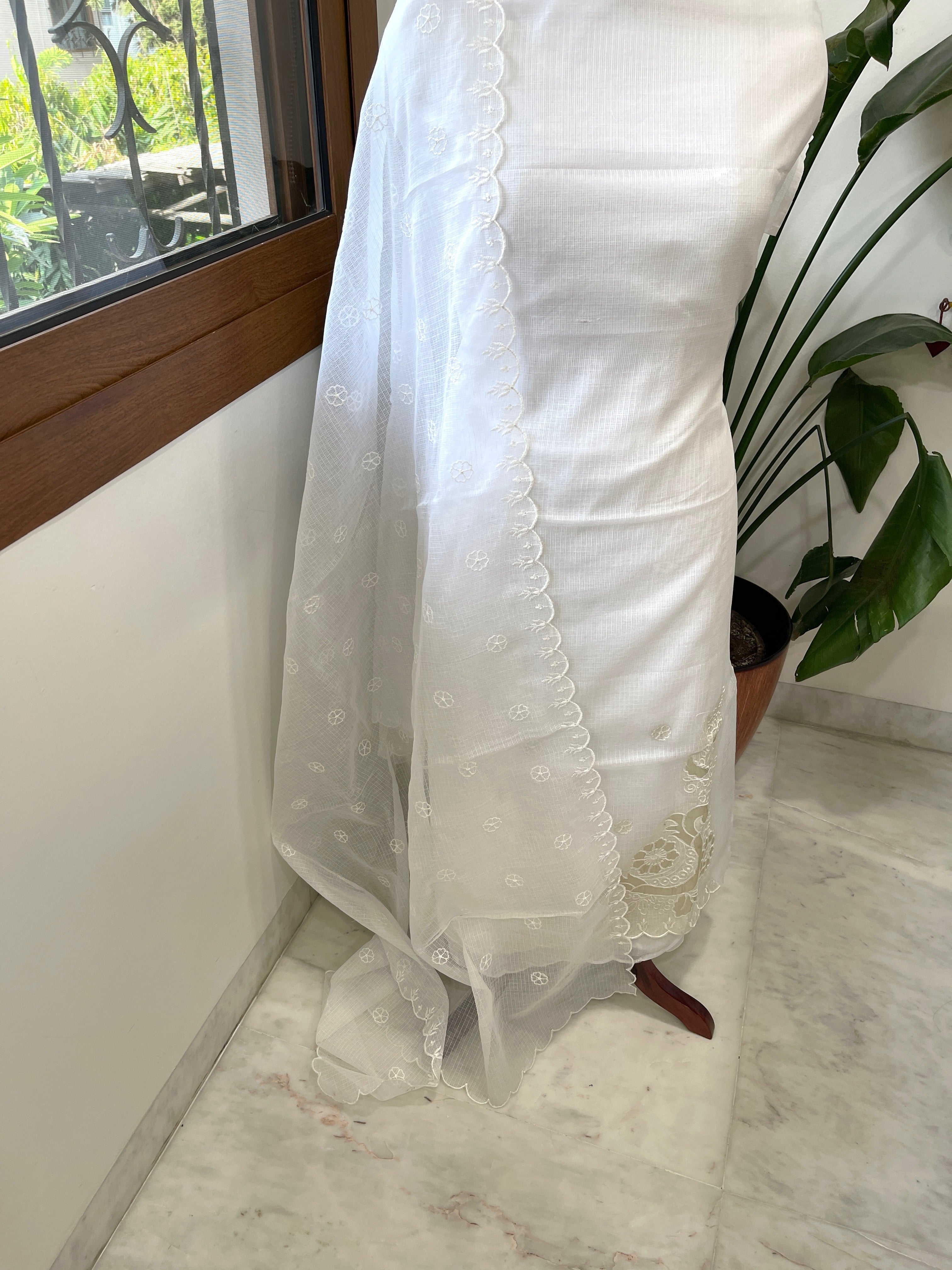 Kota Cotton Suit Set with Cut Work - Masakalee