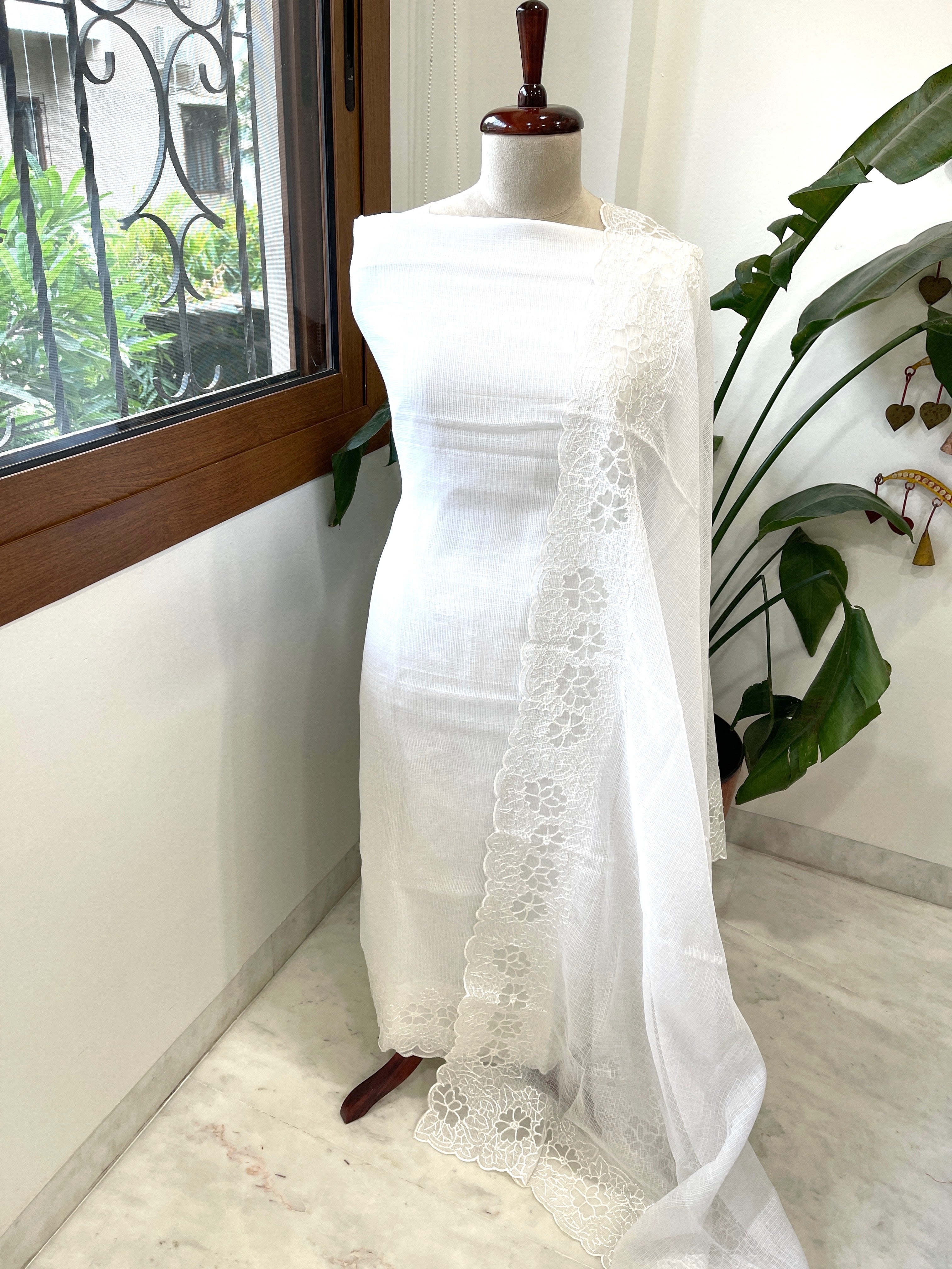 Kota Cotton Suit Set with Cut Work - Masakalee