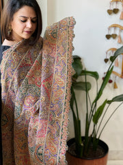 Lavender Chinon Dupatta with Aari Embroidery - Masakalee