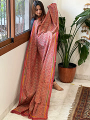Maroon Handmade Kantha Dupatta in Silk - Masakalee