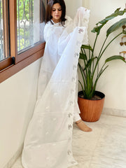 Mul Cotton Dupatta with Cut Work - Masakalee