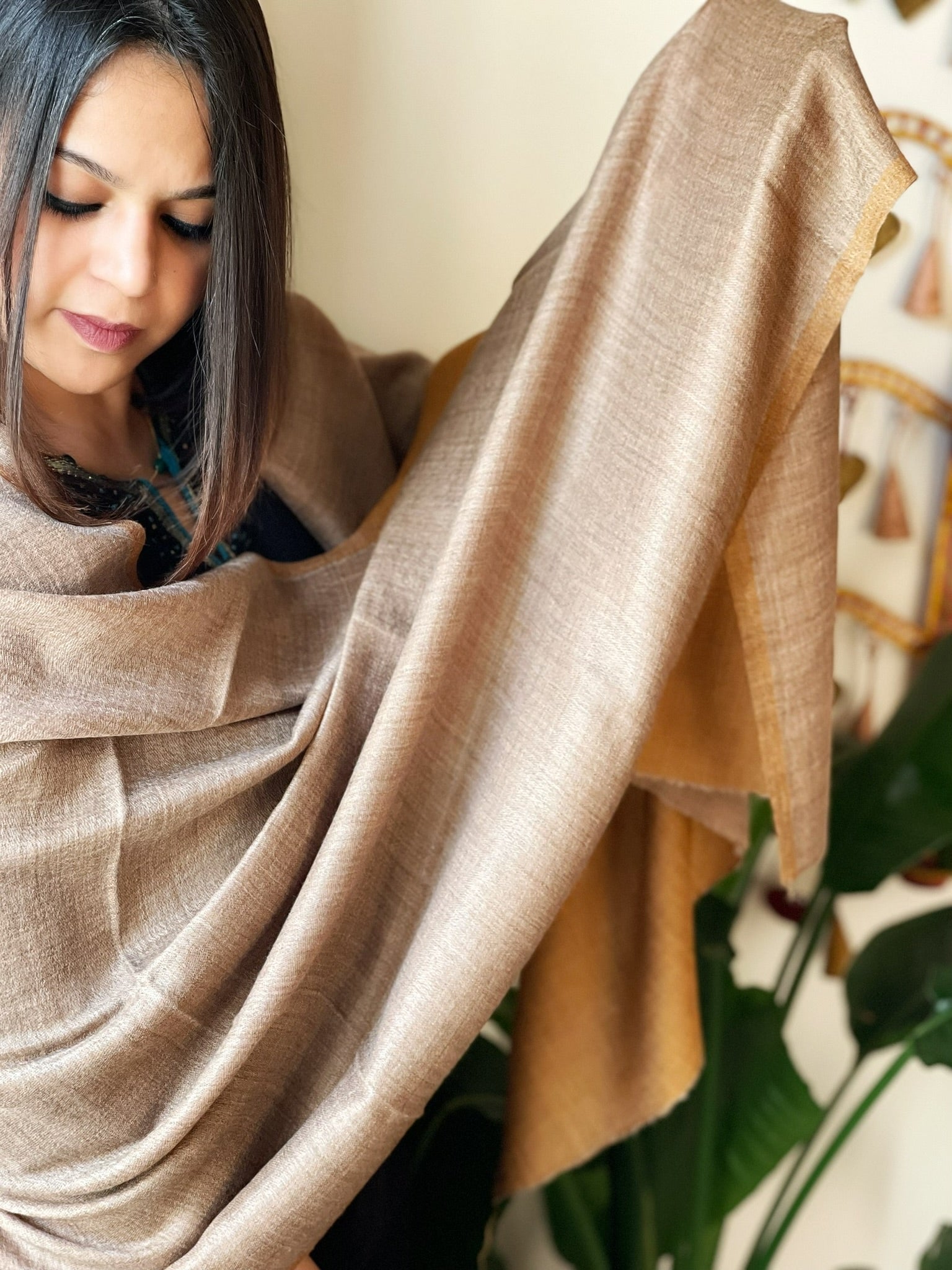 Pashmina Stole with Zari - Masakalee