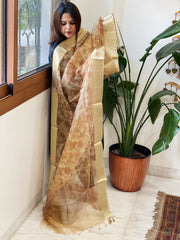 Printed Kota Tissue Dupatta with Zari Border - Masakalee