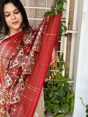Printed Patola Dupatta in Fine Art Silk - Masakalee