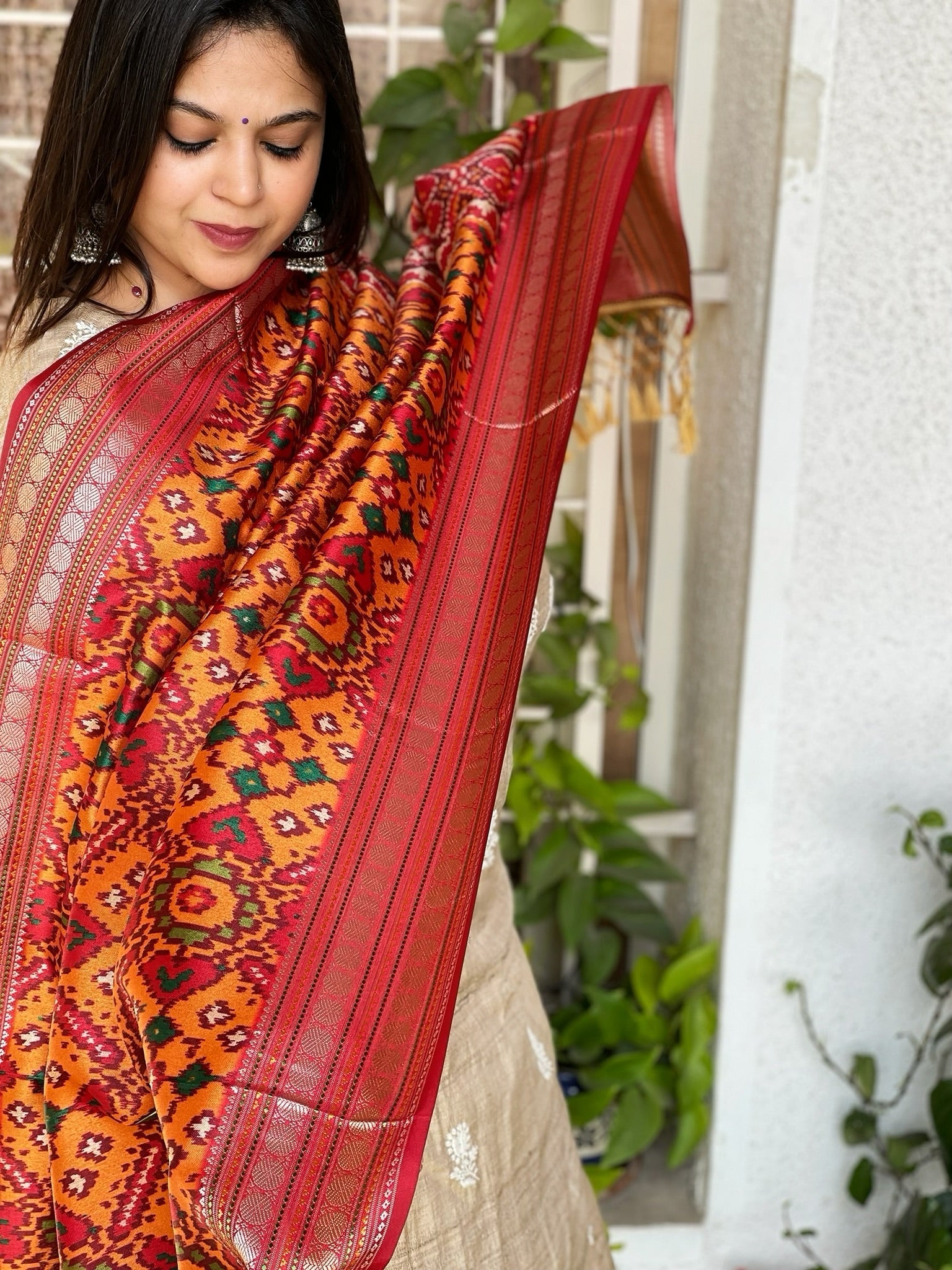 Printed Patola Dupatta in Fine Art Silk - Masakalee