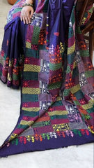 Purple Handmade Lambani Saree in Bangalore Silk - Masakalee