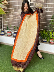 Rai Bandhej Dupatta in Pure Gajji Silk - Masakalee