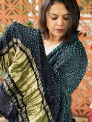 Rai Bandhej Dupatta in Pure Gajji Silk - Masakalee