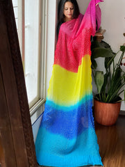 Rai Bandhej Dupatta in Pure Georgette - Masakalee