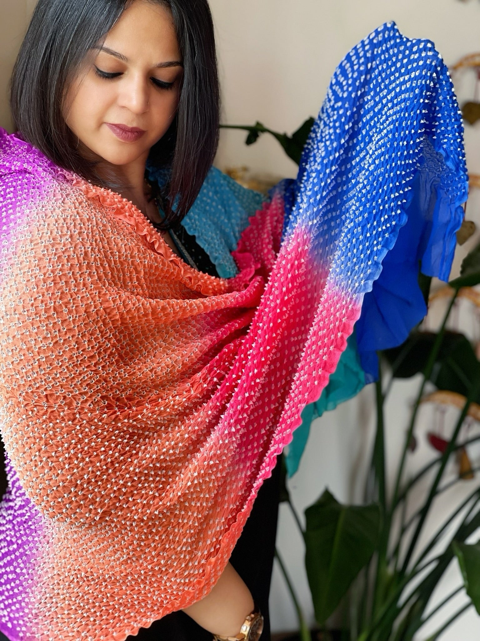 Rai Bandhej Dupatta in Pure Georgette - Masakalee