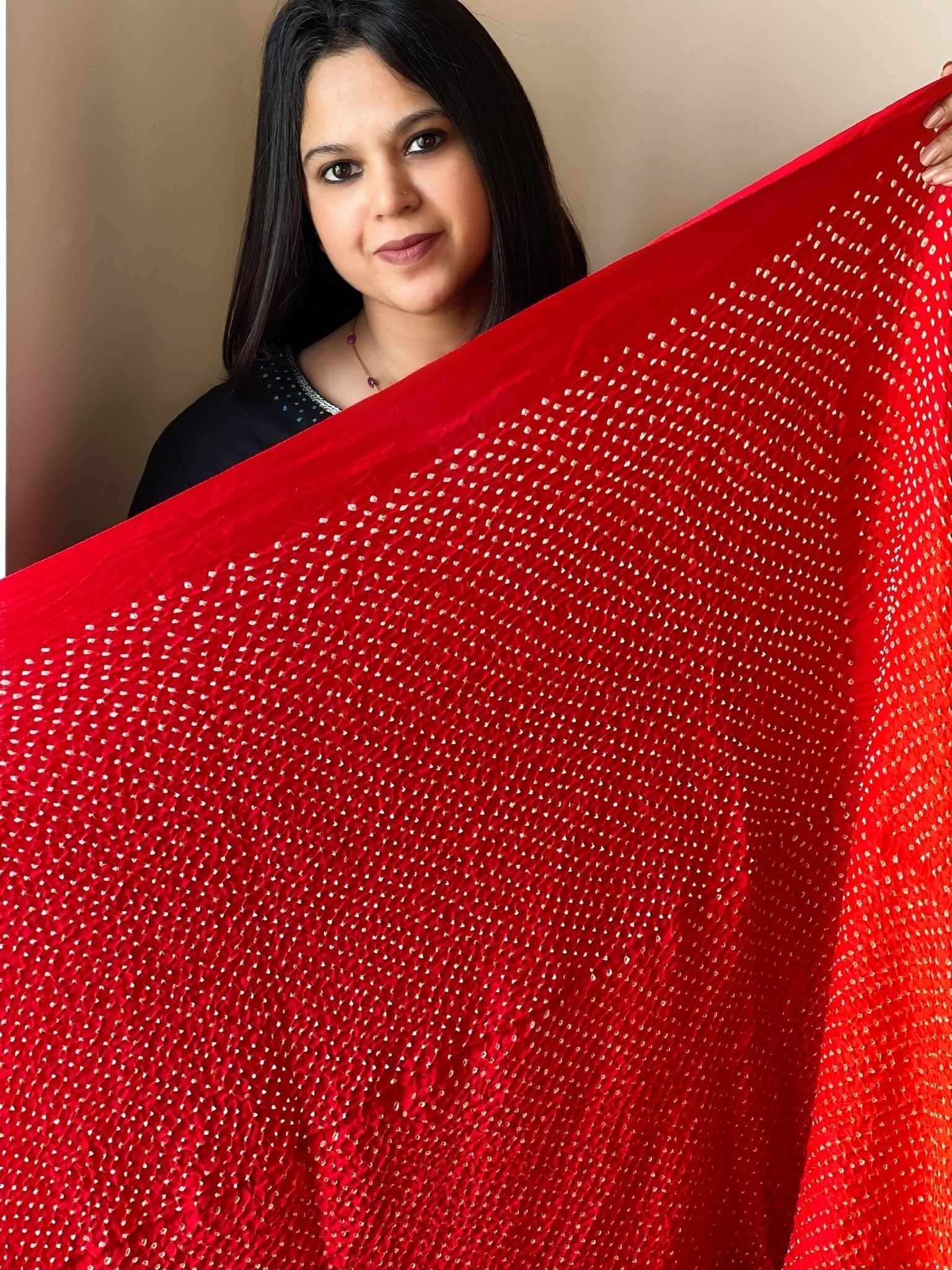 Rai Bandhej Saree in Pure Gajji Silk - Masakalee