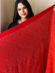 Rai Bandhej Saree in Pure Gajji Silk - Masakalee