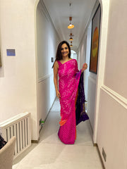 Rai Bandhej Saree in Pure Gajji Silk - Masakalee