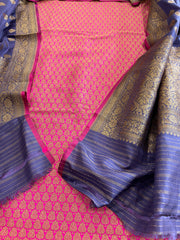 Rani Designer Handwoven Kadwa Banarasi Suit Set in Pure Silk - Masakalee