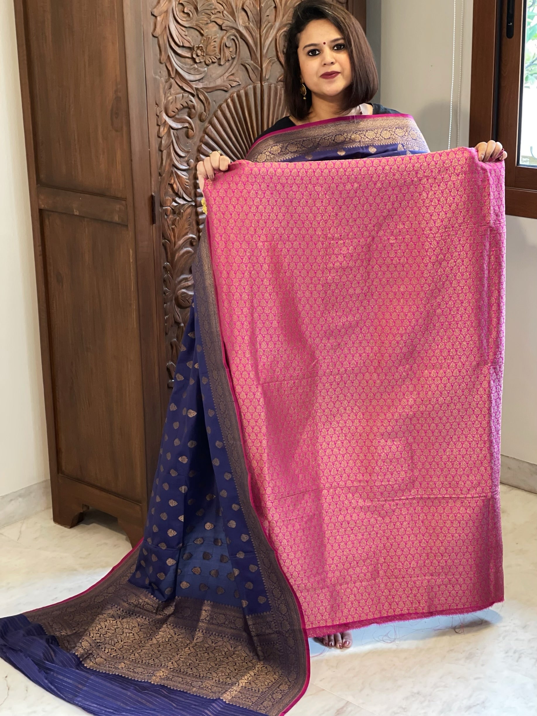 Rani Designer Handwoven Kadwa Banarasi Suit Set in Pure Silk - Masakalee