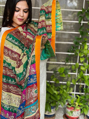 Vintage Dupatta in Pure Georgette, Chiffon - Masakalee