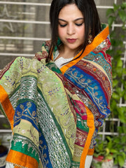 Vintage Dupatta in Pure Georgette, Chiffon - Masakalee
