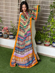 Vintage Dupatta in Pure Georgette, Chiffon - Masakalee