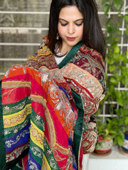 Vintage Dupatta in Pure Georgette, Chiffon - Masakalee