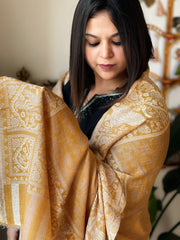Woven Kaani Jaal Pashmina Stole - Masakalee