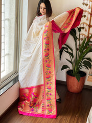 Woven Paithani Dupatta in Silk - Masakalee