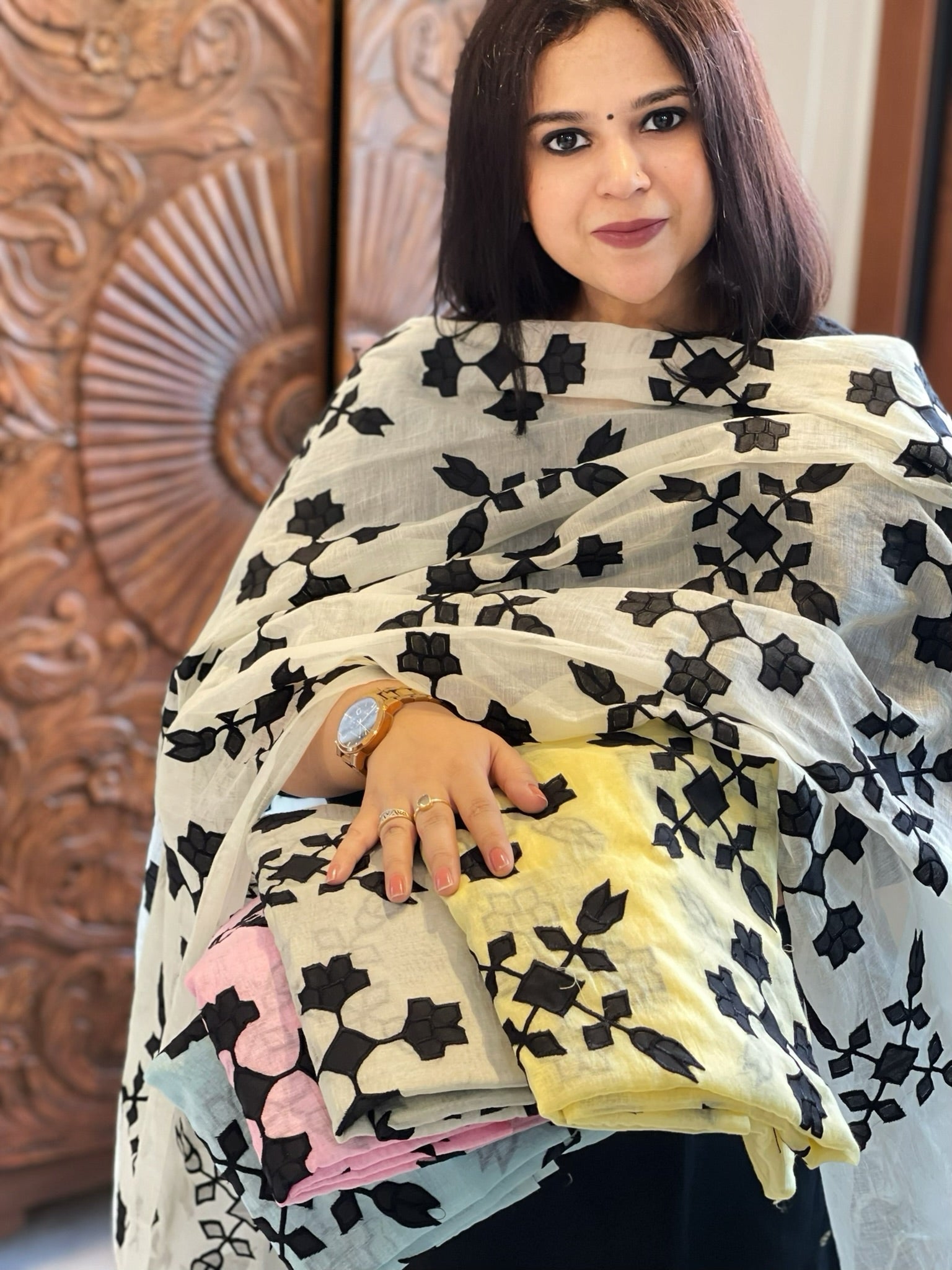 Applique Dupattas - Masakalee