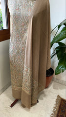 Toosh Winter Suit Set with Aari Work in Pashmina Wool