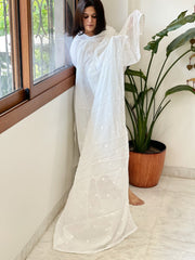 Mul Cotton Dupatta with Thread Embroidery