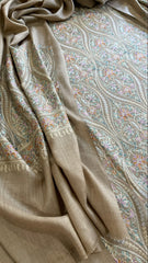 Toosh Winter Suit Set with Aari Work in Pashmina Wool