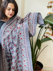Handmade Sindhi Kadhai with Real Mirror Handwork Dupatta in Pure Silk