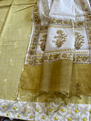 Lemon Yellow Handwoven Suit Sets in Pure Cotton