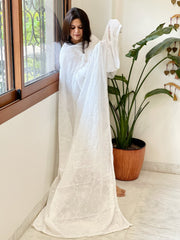 Mul Cotton Dupatta with Thread Jaal Embroidery