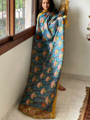 Handpainted Kalamkari Dupatta in Chanderi Silk