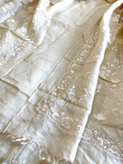 Suit Set with Thread Embroidery in Pure Tussar Silk