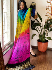 Shibori Tie Dye Dupatta in Gajji Silk