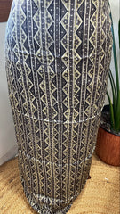 Black Suit Set with Ajrakh Handblock Print and Sequin Embroidery in Modal Silk