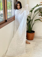 Mul Cotton Dupatta with Thread Embroidery