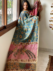 Handpainted Kalamkari Dupatta in Chanderi Silk