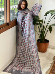 Handmade Sindhi Kadhai with Real Mirror Handwork Dupatta in Pure Silk