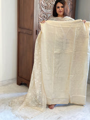 Suit Set with Thread Embroidery in Pure Tussar Silk