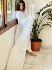 Mul Cotton Dupatta with Thread Embroidery