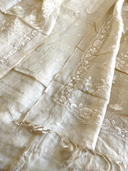 Suit Set with Thread Embroidery in Pure Tussar Silk