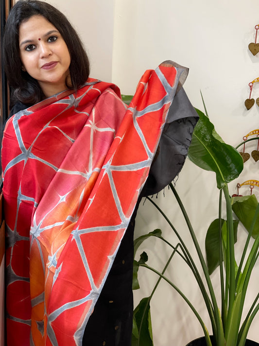 Cotton Silk Clamp Dyed Dupatta